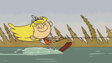 Gif animé ski nautique